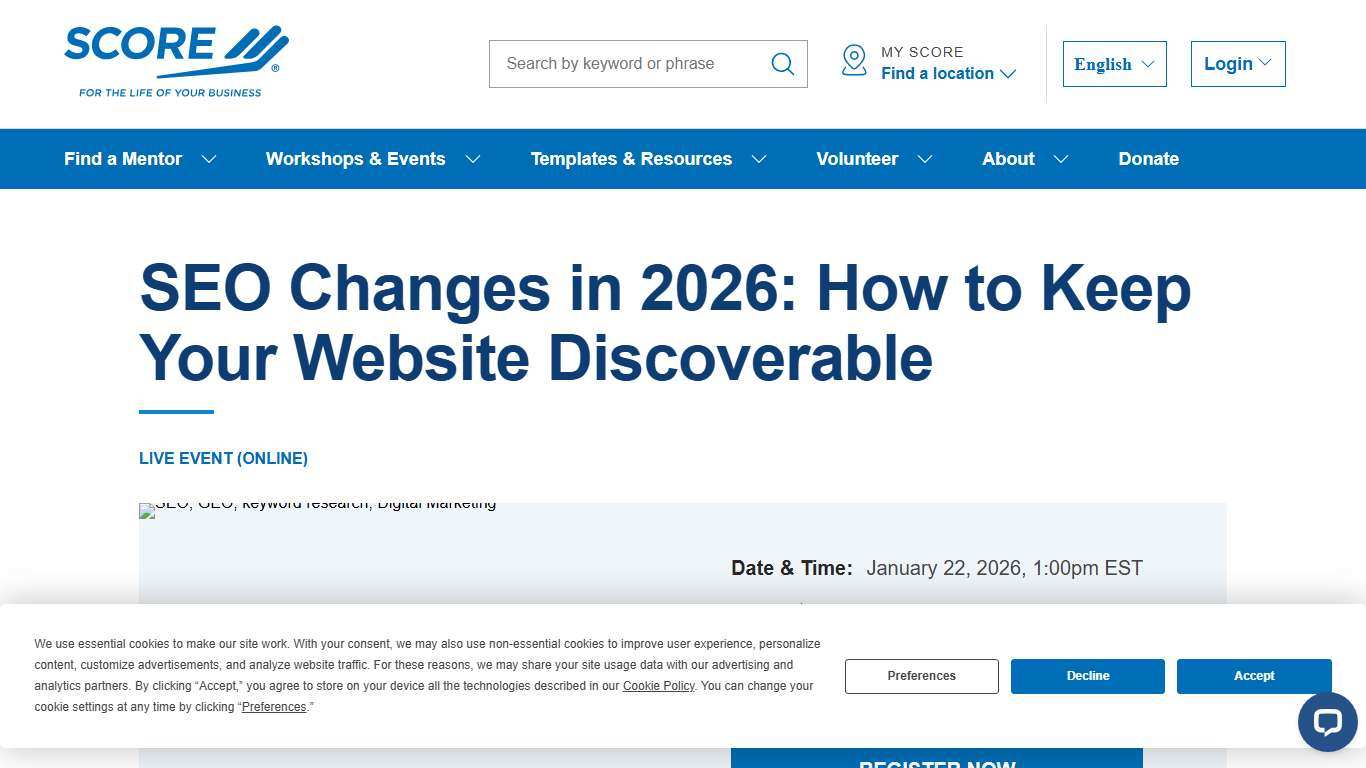 SEO Changes in 2026: How to Keep Your Website Discoverable SCORE